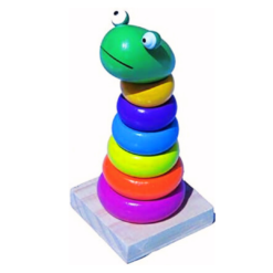 Turn Sortator Montessori din lemn, Animale, 20 cm