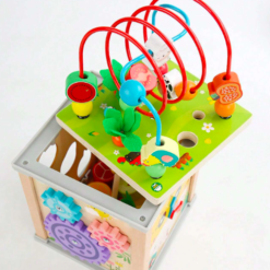 Cub Educativ bebe, din lemn cu 7 in 1 activitati, 18 luni+