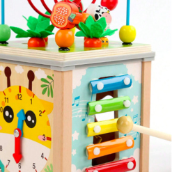 Cub Educativ bebe, din lemn cu 7 in 1 activitati, 18 luni+