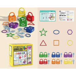 Joc de indemanare si asociere cu lacate, 110 piese, Forme si culori 3 ani