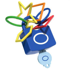 Joc de indemanare si asociere cu lacate, 110 piese, Forme si culori 3 ani