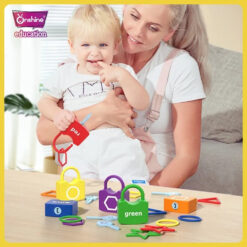 Joc de indemanare si asociere cu lacate, 110 piese, Forme si culori 3 ani
