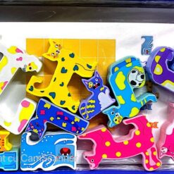 Jocul educativ 3D tip Tetris cu pisici, 3 ani 01