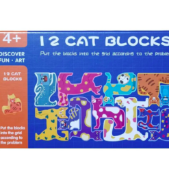 Jocul educativ 3D tip Tetris cu pisici, 3 ani