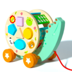 Jucarie de tras cu sortator de forme geometrice, Crocodil