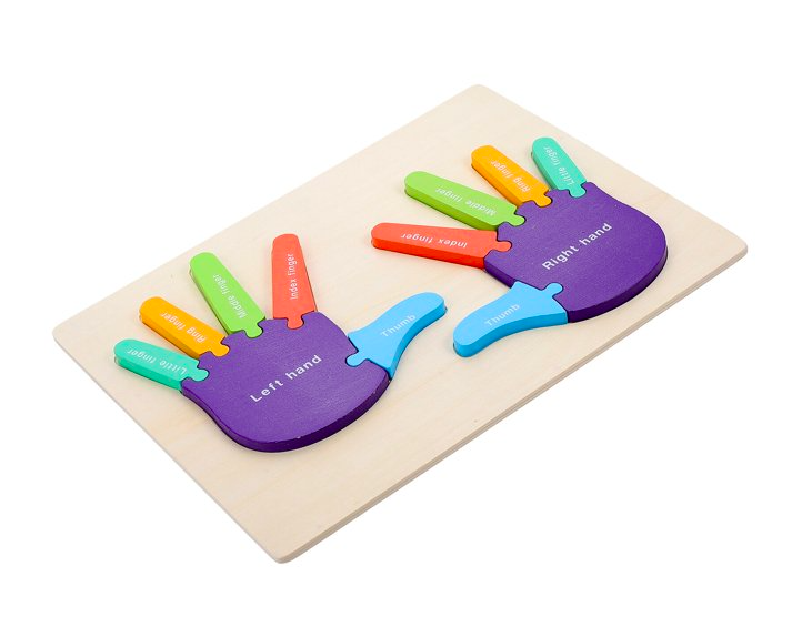 Puzzle de tip Montessori, Mana drepta si stanga