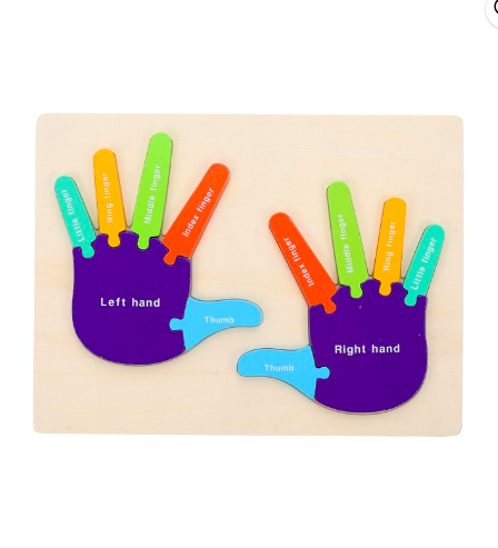 Puzzle de tip Montessori, Mana drepta si stanga - imagine 7