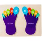 Puzzle de tip Montessori, Piciorul drept si stang