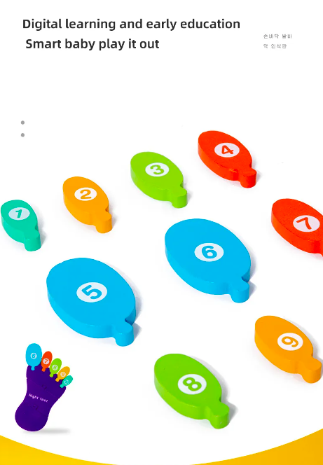 Puzzle de tip Montessori, Piciorul drept si stang