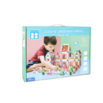 Set de constructie din lemn 268 piese, Beilaluna, 3 ani