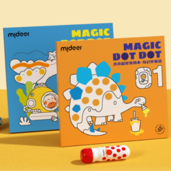 Carte de colorat cu activitati dot to dot, Mideer, avansat, 2 ani+