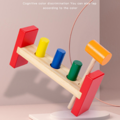 Joc de motricitate si dexteritate cu ciocanel si banc, 2 ani+