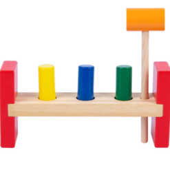 Joc de motricitate si dexteritate cu ciocanel si banc, 2 ani+