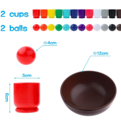 Joc de tip Montessori pentru exersarea cordonarii si invatarea culorilor