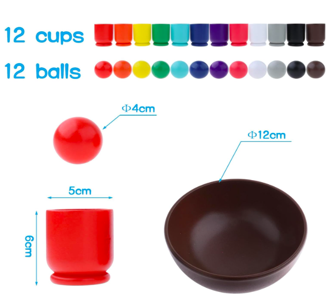 Joc de tip Montessori pentru exersarea cordonarii si invatarea culorilor