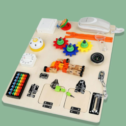 Placa senzoriala cu activitati Montessori - Busy Board