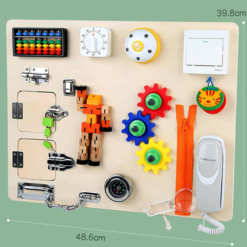 Placa senzoriala cu activitati Montessori - Busy Board