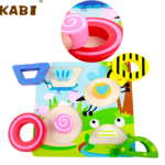 Puzzle 3D din lemn cu piese groase, 3 ani, Kabi