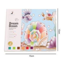 Set creativ de pictura cu 20 de planse, culori si pensula,