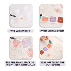 Set creativ de pictura cu 20 de planse, culori si pensula,