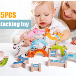 Joc de echilibru din lemn, Catelusi, 3 ani+