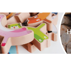 Joc de echilibru din lemn, Catelusi, 3 ani+