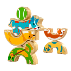 Joc de echilibru din lemn, Catelusi, 3 ani+