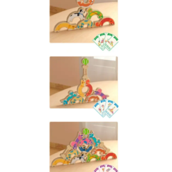 Joc de echilibru din lemn, Catelusi, 3 ani+