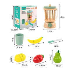 Set blender din lemn cu accesorii pentru copii, 3 ani+ 02