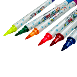 Set 6 carioci lavabile cu cap dublu, 12 culori