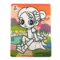 Set creativ, creeaza desene cu nisip colorat - Fetita, 3 ani+