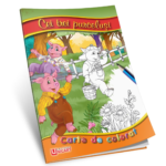 Carte de povesti si colorat, A5, Cei Trei Purcelusi, 2 ani+