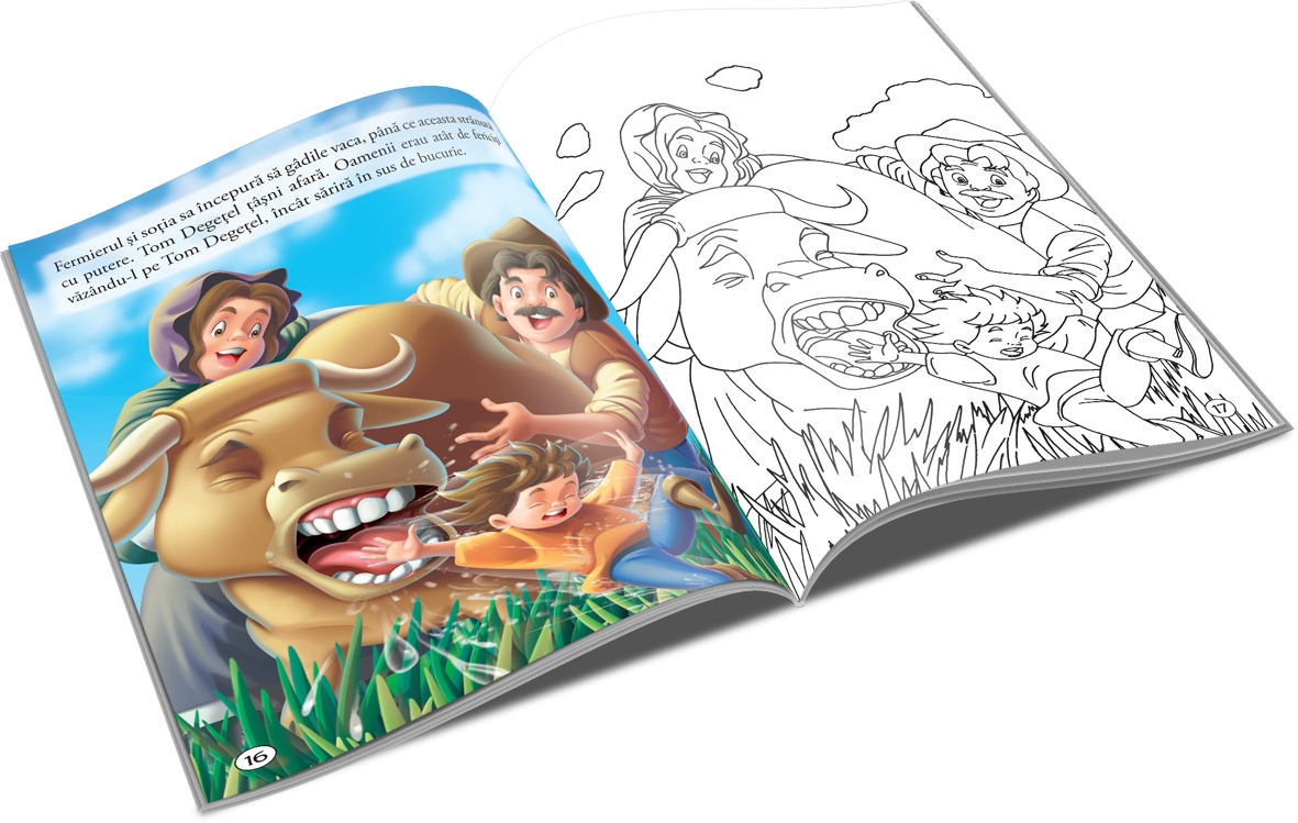 Carte de povesti si de colorat, Tom Degetel, A5
