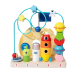 Joc Montessori 2 in 1 - Motricitate si turn de stivuire, 3 ani