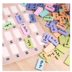 Joc educativ 2 in 1, Jenga, Domino si Matematica, 3 ani