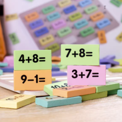 Joc educativ 2 in 1, Jenga, Domino si Matematica, 3 ani