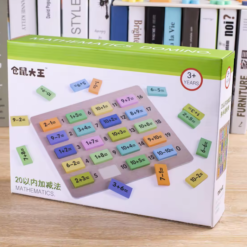 Joc educativ 2 in 1, Jenga, Domino si Matematica, 3 ani