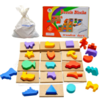 Joc educativ de asociere cu Umbre si Forme geometrice, 3 ani