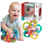 Jucarie de dentitie, motricitate, senzoriala pentru bebelusi, 0 luni+