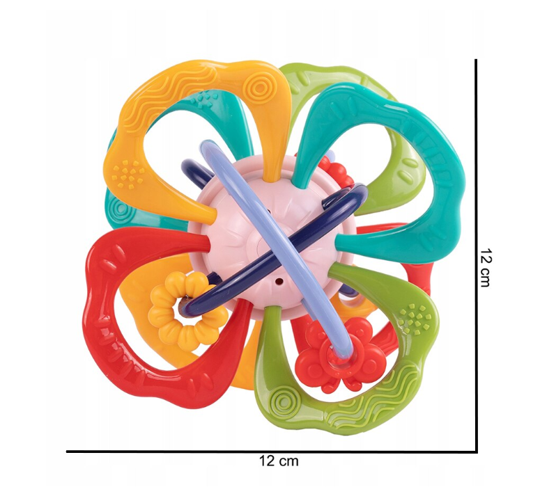 Jucarie de dentitie, motricitate, senzoriala pentru bebelusi, 0 LUNI+
