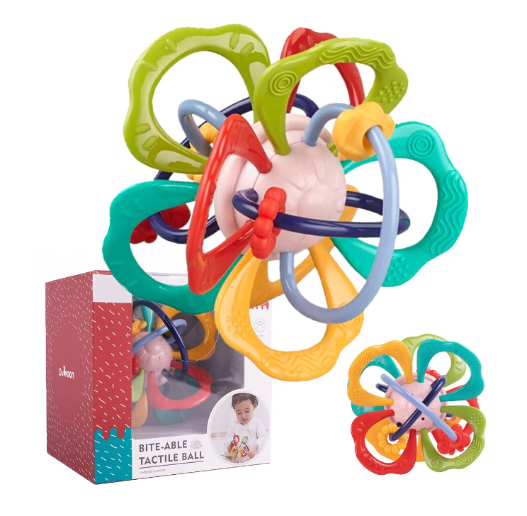 Jucarie de dentitie, motricitate, senzoriala pentru bebelusi, 0 LUNI+