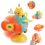 Jucarie interactiva bebelusi, 4 in 1, Ventuza si jucarie zornaitoare,18 luni