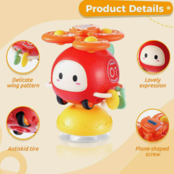 Jucarie interactiva bebelusi, 4 in 1, Ventuza si jucarie zornaitoare, 18 luni+