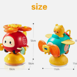 Jucarie interactiva bebelusi, 4 in 1, Ventuza si jucarie zornaitoare, 18 luni+