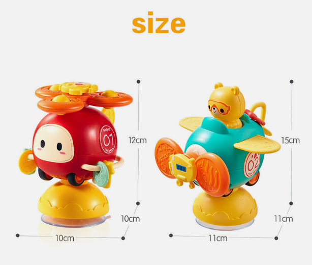 Jucarie interactiva bebelusi, 4 in 1, Ventuza si jucarie zornaitoare, 18 luni+