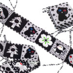 Protectie de patut, Alb-Negru, 82 x 15 cm, 1 luna+