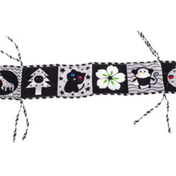 Protectie de patut, Alb-Negru, 82 x 15 cm, 1 luna+