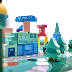 Set 108 de cuburi in galetusa cu sortator de forme geometrice, 3 ani