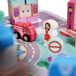 Set 108 de cuburi in galetusa cu sortator de forme geometrice, 3 ani