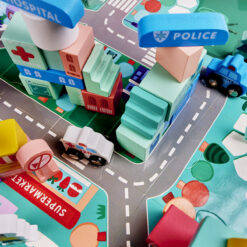 Set 108 de cuburi in galetusa cu sortator de forme geometrice, 3 ani